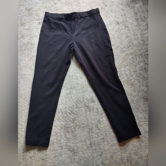 𝅺nwot Mario Serrani Black Stretch Casual Skinny Ankle Pants Large - Picture 1 of 3
